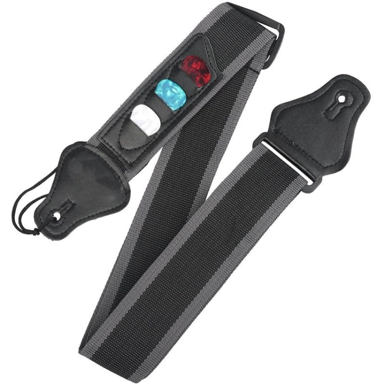 Tracolla per chitarra acustica elettrica folk con 3 plettri, colore casuale, Guitar Strap Tracolla per chitarra acustica elettrica folk con 3 plettri, colore casuale, Guitar Strap